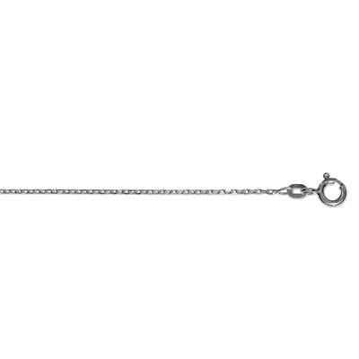 Goldkette ONE ELEMENT "Halskette aus 333 Weißgold Ø 1,3 mm" Gr. 40, silber, Halsketten, Damen, 40, Weißgold 333, Damen Gold Schmuck Rundankerkette