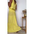 Damen Kleid-Set Casual kleid Rock-Set Brautkleider schlicht Glatt Rüsche Maxidress Langarm V Ausschnitt Outdoor Täglich Gelb Hellgrün Rosa Sommer Frühling Regular Fit