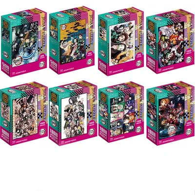 Anime Jigsaw Puzzle 500pcs 1000pcs Demon Slayer Age 14+ Christmas Gift