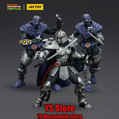 JOYTOY Original 1/18 JT00157 TMNT Shredder JT00164 JT00171 Foot Clan A B Mini Movable 3.75 Inches Full Set Action Figure Gift