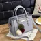 1PC Black Women Handbag Large Capacity PU Leather Lady Shoulder Bag Messenger Bag With Hairball