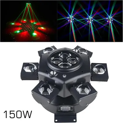 150W Moving Head Beam Light RG Laser Stage Light Strobe DMX Controller DJ Disco Light RGB Rotating