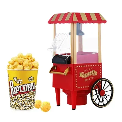 Electric Popcorn Maker Home Corn Popcorn Making Machine Fully Automatic Trolley Corn Popper DIY