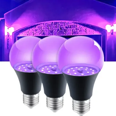 12W E27 UV Purple Black Light Bulb Glow in the Dark Party Supplies Party Lamp Black light Bar