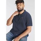 Poloshirt LEVI'S PLUS "BIG O.G. BATWING POLO", Herren, Gr. XXL (64/66), blau (schwarz, blau), Obermaterial: 100% Baumwolle, casual, Kurzarm, Shirts