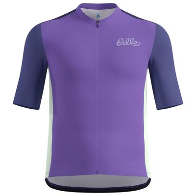 Odlo - Essential Heritage Print T-Shirt S/S FZ - Radtrikot Gr XL lila Image