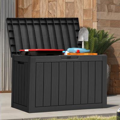 45 Gallon Deck Box, Outdoor Storage Box for Patio Cushions, Outdoor Tools - 45 Gal