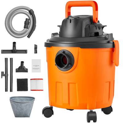 Shop Vacuum Wet And Dry, 6 Peak HP Wet/Dry Vac, Powerful Suction with Blower Function with Attachments 2-in-1 Crevice Nozzle