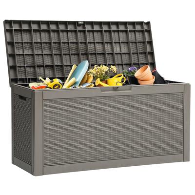 60 Gallon Resin Rattan Deck Box - 60 Gal
