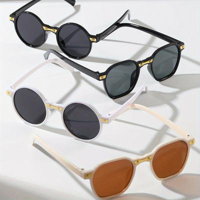 TEMU 4 Pairs Of Men's, Women's And 's And Round Fashion Glasses With Multiple Different Styles For Decoration, Trendy 's Photography All-match Glasses