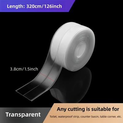 TEMU Caulk Tape Waterproof Self Adhesive, Toilet Caulk Sealant Tape, Bathtub Caulk Sealing Strip Tape For Bathroom Caulking Tape Shower Caulk