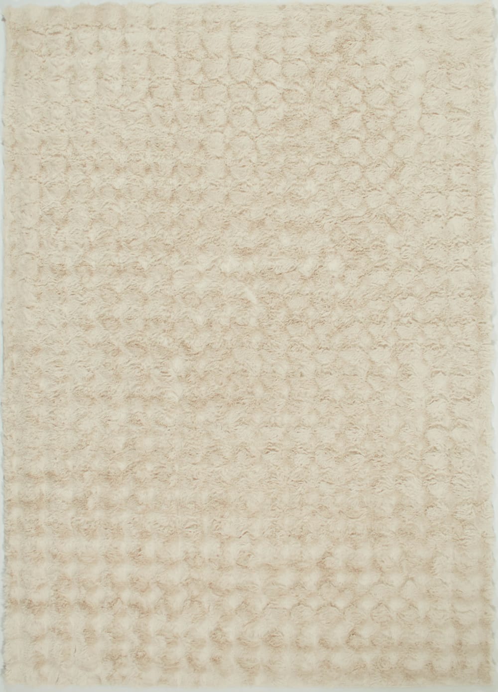 Tappeto morbido beige effetto bolle - 160x230