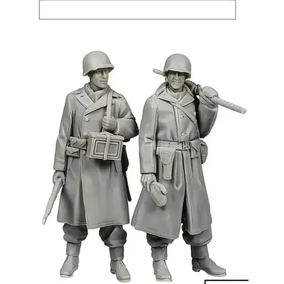 1/35 American Soldier Resin Model Double Set, White Mold, Unpainted, Military Theme