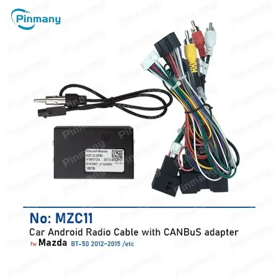 Install Aftermarket Car Radio Cable MZC11 Power Wiring Harness Plug socket connector CAN Bus Adapter