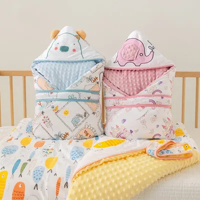 Newborn Snuggle Cotton Soft Comfortable Breathable Baby Swaddle Blanket Kid Stroller Outdoor