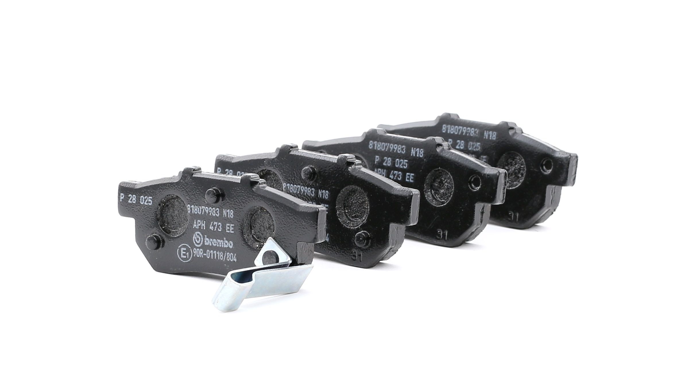 BREMBO Bremsbelagsatz MAZDA,HONDA P 28 025 ADH24254,7443D564,43022TARG00 43022TF0G00,5860095750,43022S04E00,43022S04E02,43022SAAE51,43022SR2040