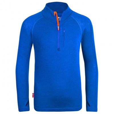 Trollkids - Kid's Lofoten Half Zip - Merinoshirt Gr 110 blau Image