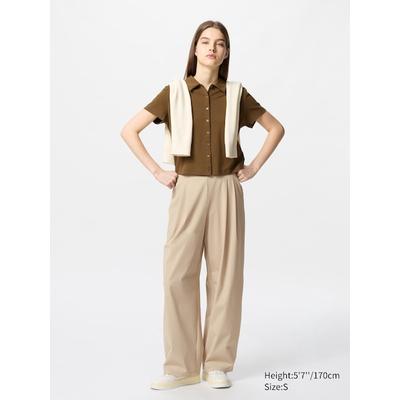 Uniqlo - Ultra Stretch Active Wide Trousers - Beige - M
