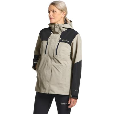 Outdoorjacke JACK WOLFSKIN "JASPER 2L JKT W", Damen, Gr. S (36), grau (stone), Oberstoff: 100% POLYESTER ; Kontrastmaterial 1: 100% POLYESTER ; Futter 1: 100% POLYESTER ; Futter 2: 100% POLYESTER, Jacken Image