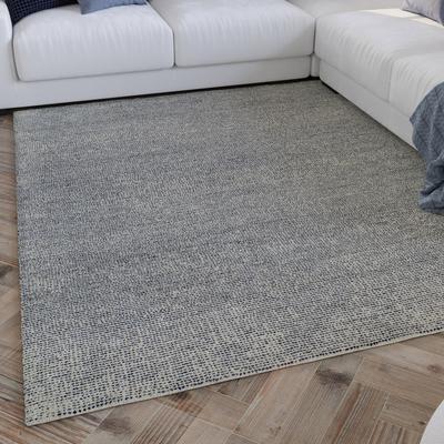 Teppich WECON HOME "Hamptons THIRTYTWO", blau, B:80cm H:15mm L:230cm, Polyester, Teppiche, Läufer, Kurzflor, Wohnzimmer, Schlafzimmer, elegant, robust, Linien Image