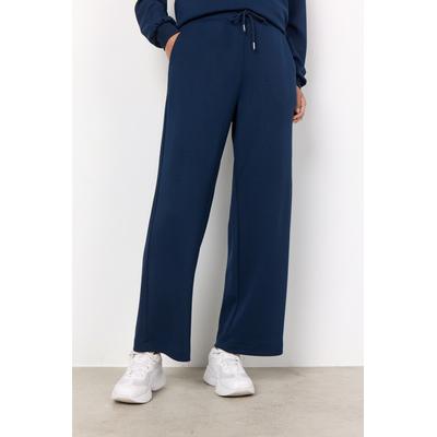 Jogger Pants SOYACONCEPT "SC-BANU 33", Damen, Gr. XXL, N-Gr, blau (navy), Sweatware, Obermaterial: 48% Modal, 48% Polyester, 4% Elasthan, unifarben, modisch, gerade knöchellang, Hosen, mit geradem Bein Image
