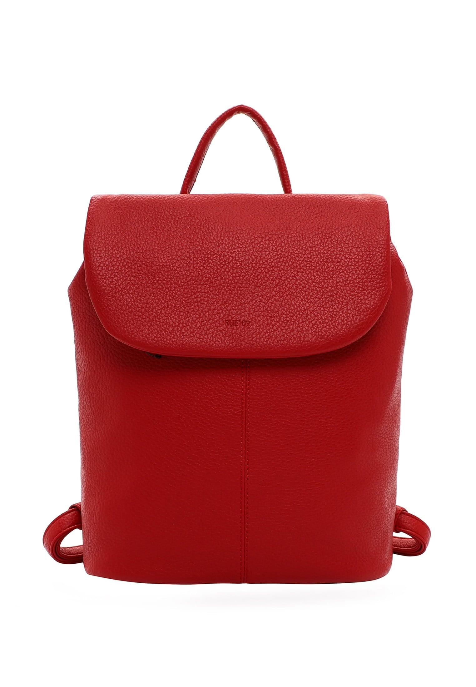 Rucksack EMILY & NOAH "Rucksack E&N Tours RUE 09", Damen, Gr. B/H/T: 34cm x 37cm x 15cm, rot (rot 600), Obermaterial: 70% PVC PVC. 30% Polyurethan PU., Rucksäcke Rucksack