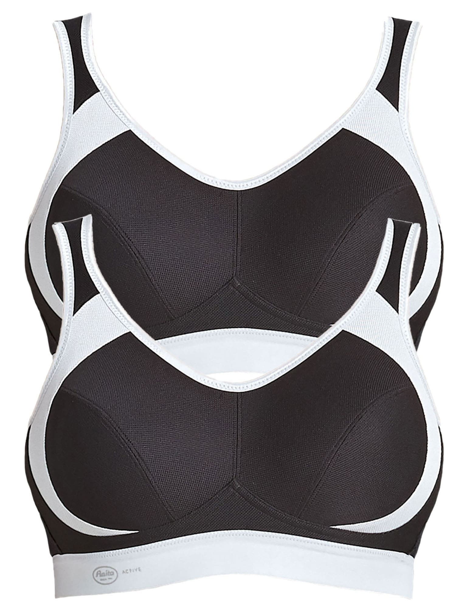 Sport-BH ANITA "Sport BH extreme control", Damen, Gr. 75, Cup G, schwarz (schwarz schwarz), Stoff, Obermaterial: 76% Polyester PES. 19% Polyamid PA. 5% Elasthan EL., BHs Sport-BH
