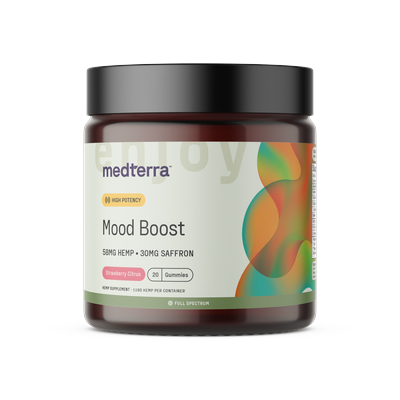 Mood Boosting Full Spectrum Hemp Gummies, Strawberry Citrus, 58mg, 20 Count by Medterra