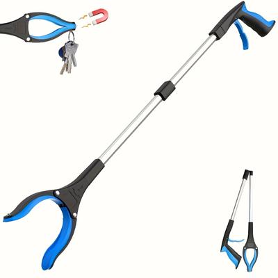 TEMU Grabbing Tool, 32-inch Foldable Grabbing Tool, Suitable For Elderly Use, 4-inch Wide Claw Garbage Picker, Lightweight Garbage Picker With A Strong Magnetic Tip. Image