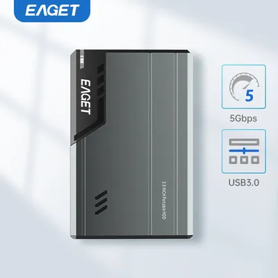 Eaget External Hard Drive 2.5 Portable Hard Drive HDD 500GB 1TB 2TB USB3.0 for Desktop PC Mac
