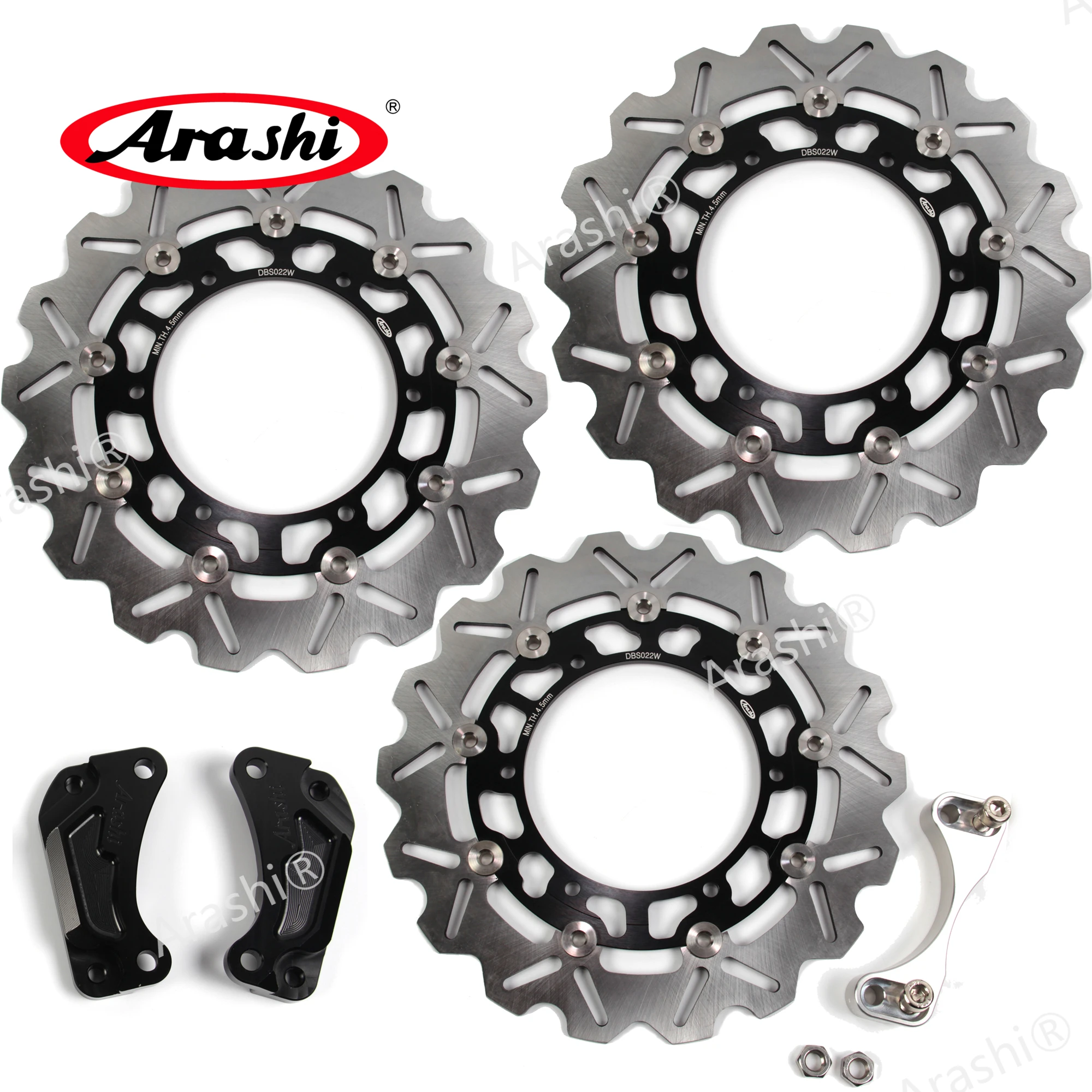 Arashi Per YAMAHA XP T MAX 500 2008-2011 CNC Anteriore Posteriore Dischi Freno Rotori T-MAX Tmax500 2008 2009 2010 2011 Oversize 296mm
