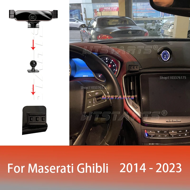 Für maserati ghibli 2013-2017 verstellbarer Autotelefon halter mobile Halterung Schwerkraft GPS drehbare Navigations halterung Autozubehör Image