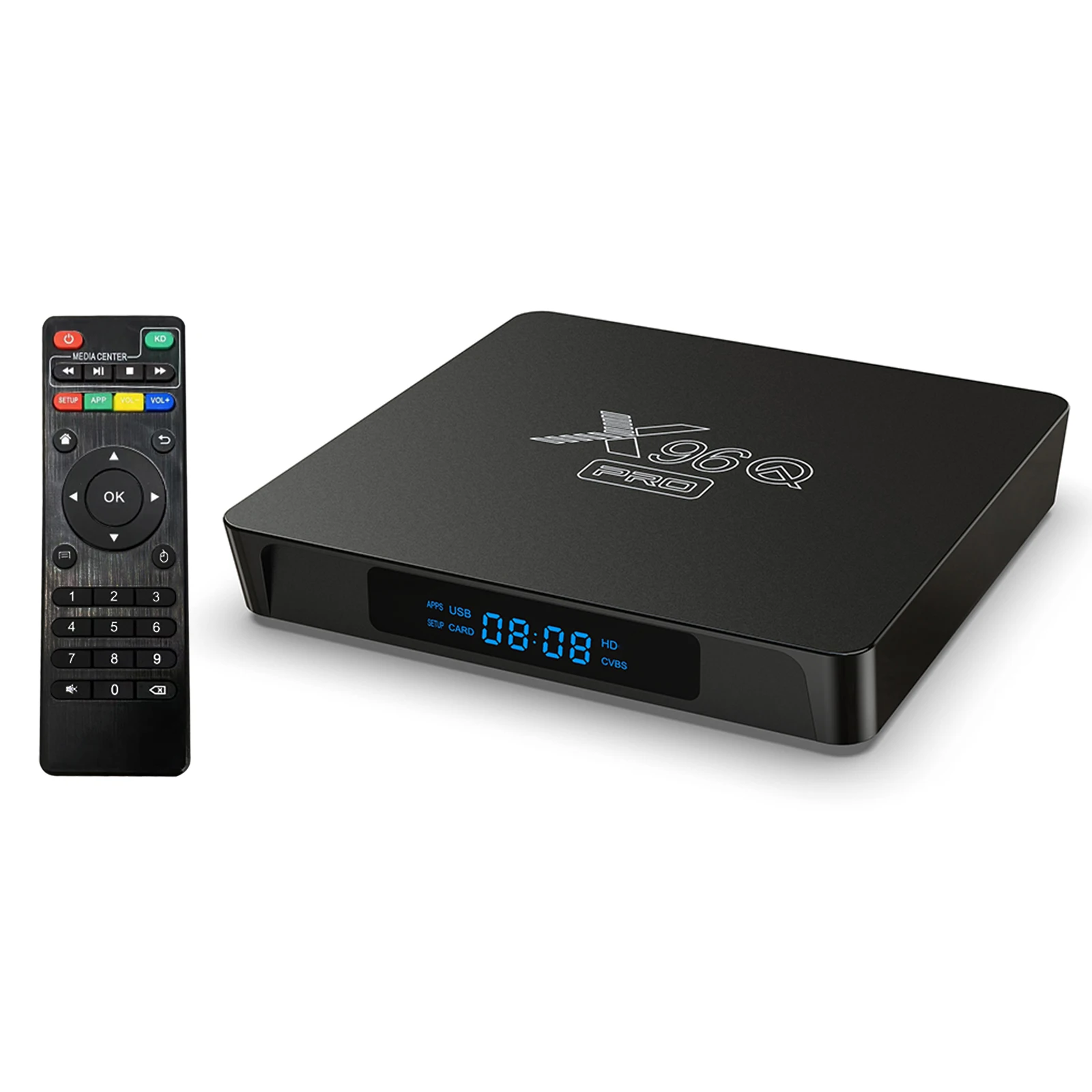 X96Q PRO Android 10.0 Smart TV Box UHD 4K Media Player Allwinner H313 Quad-Core H.265 2,4G & 5G WiFi 100M LAN Fernbedienung Image