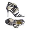 Michael Michael Kors Damen Sandale, Gr. 6.5, schwarz, Leder