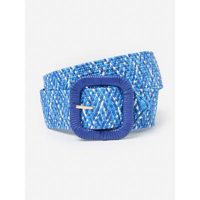 J.McLaughlin Women's Lizzie Belt in Multi Stripe Blue, Size Medium/Large