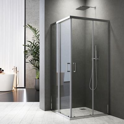 Duschkabine Schiebetür Eckeinstieg 100x80cm 80x100cm Eckdusche Duschabtrennung Dusche Duschwand Image