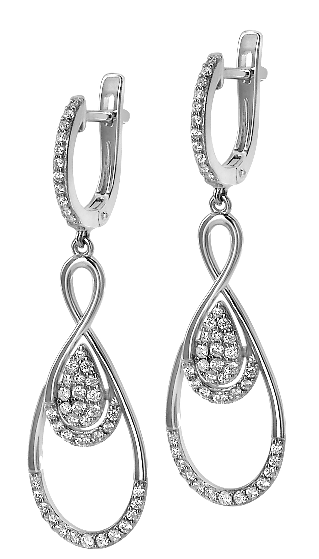 Orphelia 'Angelina' Damen 925 Sterling Silber Ohrhänger - Silber ZO-7041 Image