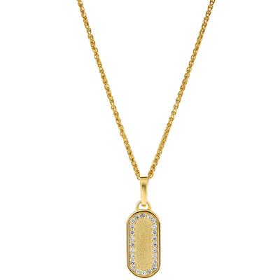 Orphelia 'Malaga' Damen-Anhänger aus 925er Sterlingsilber mit Kette – Gold ZH-7573/G Image