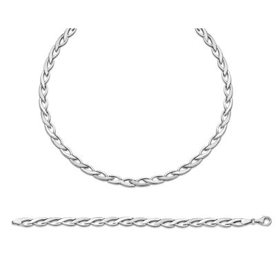Orphelia Damen 925 Sterling Silber Set: Kette + Armband - Silber SET-042 Image