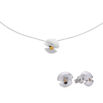 Orphelia Damen-Set aus 925er Sterlingsilber: Halskette + Ohrringe – Silber SET-5661 Image