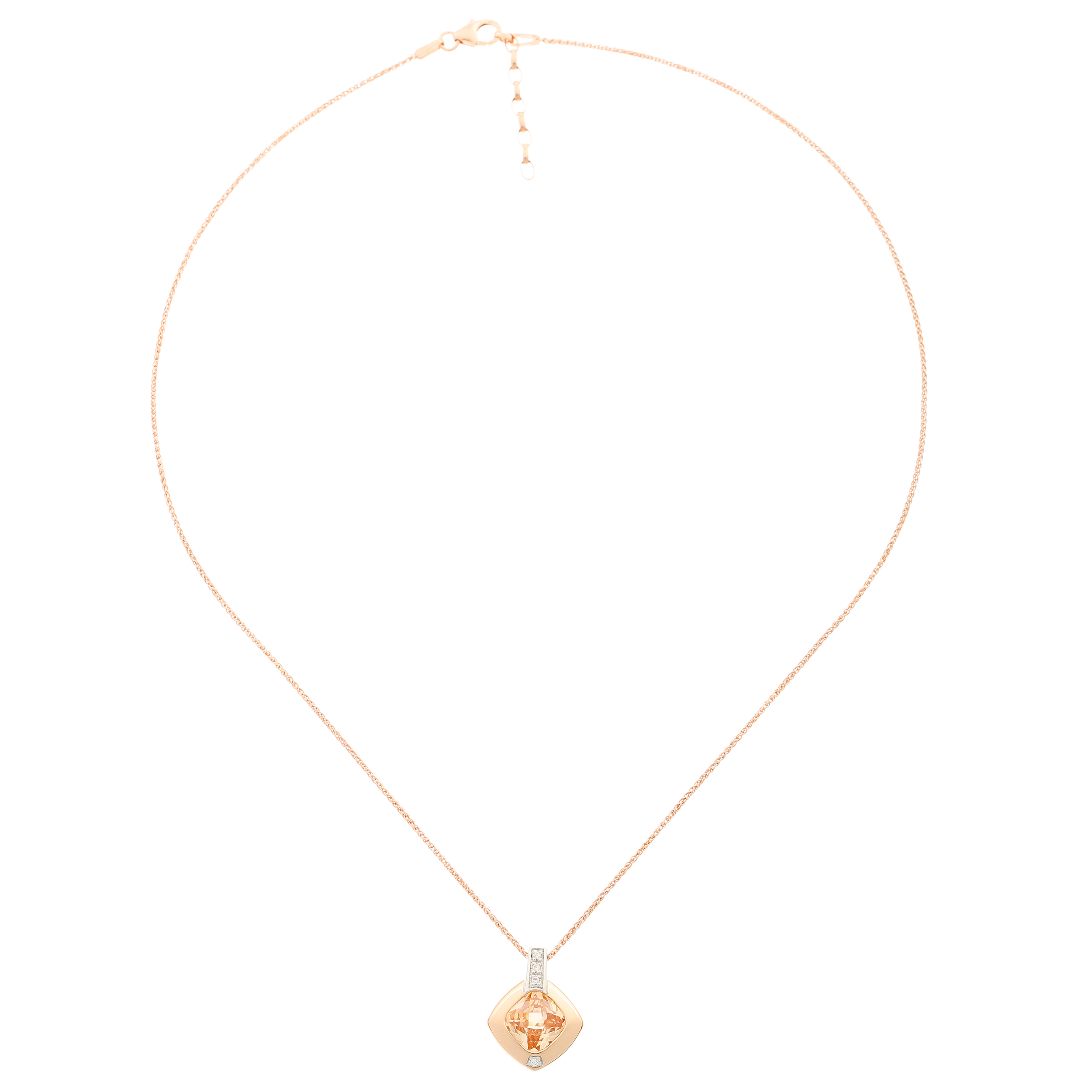 Orphelia 'Athena' Damenkette mit Anhänger aus 925er Sterlingsilber, Silber/Rosé, ZH-7113 Image