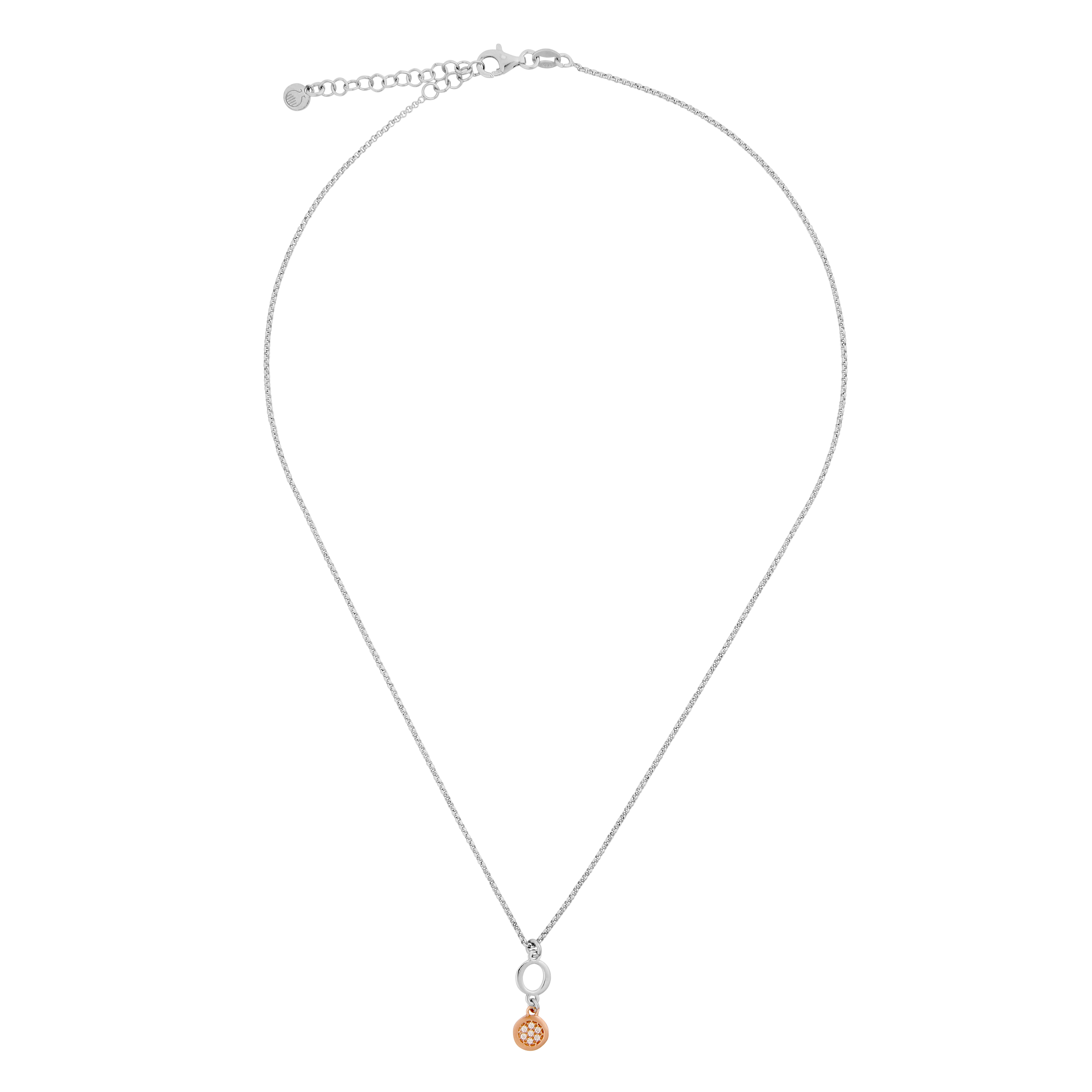 Orphelia 'Maite' Damen Kette aus 925 Sterling Silber mit Anhänger - Silber/Rosé ZK-7376 Image