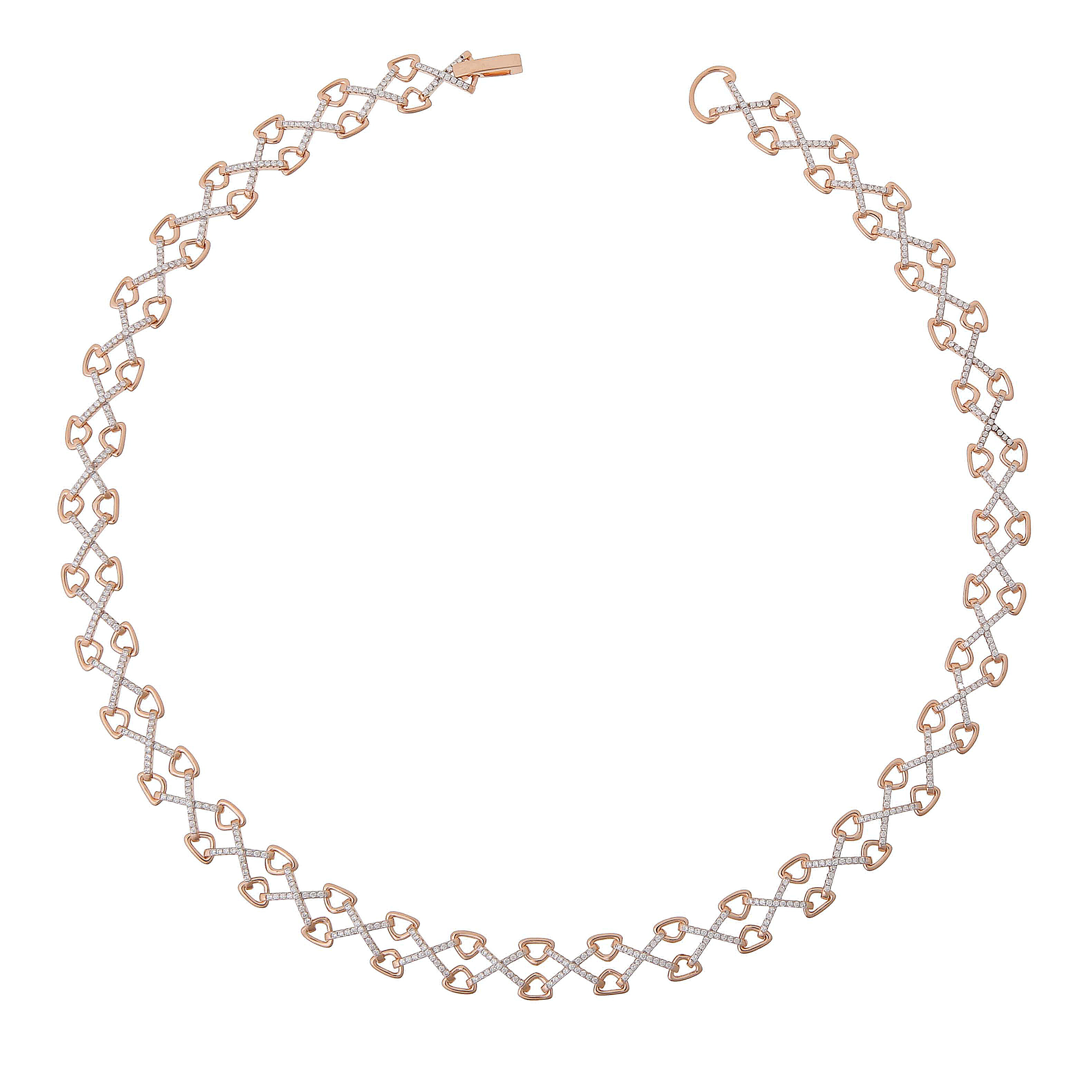 Orphelia Halskette für Damen, Sterling-Silber 925, Silber/Rosé, ZK-7212