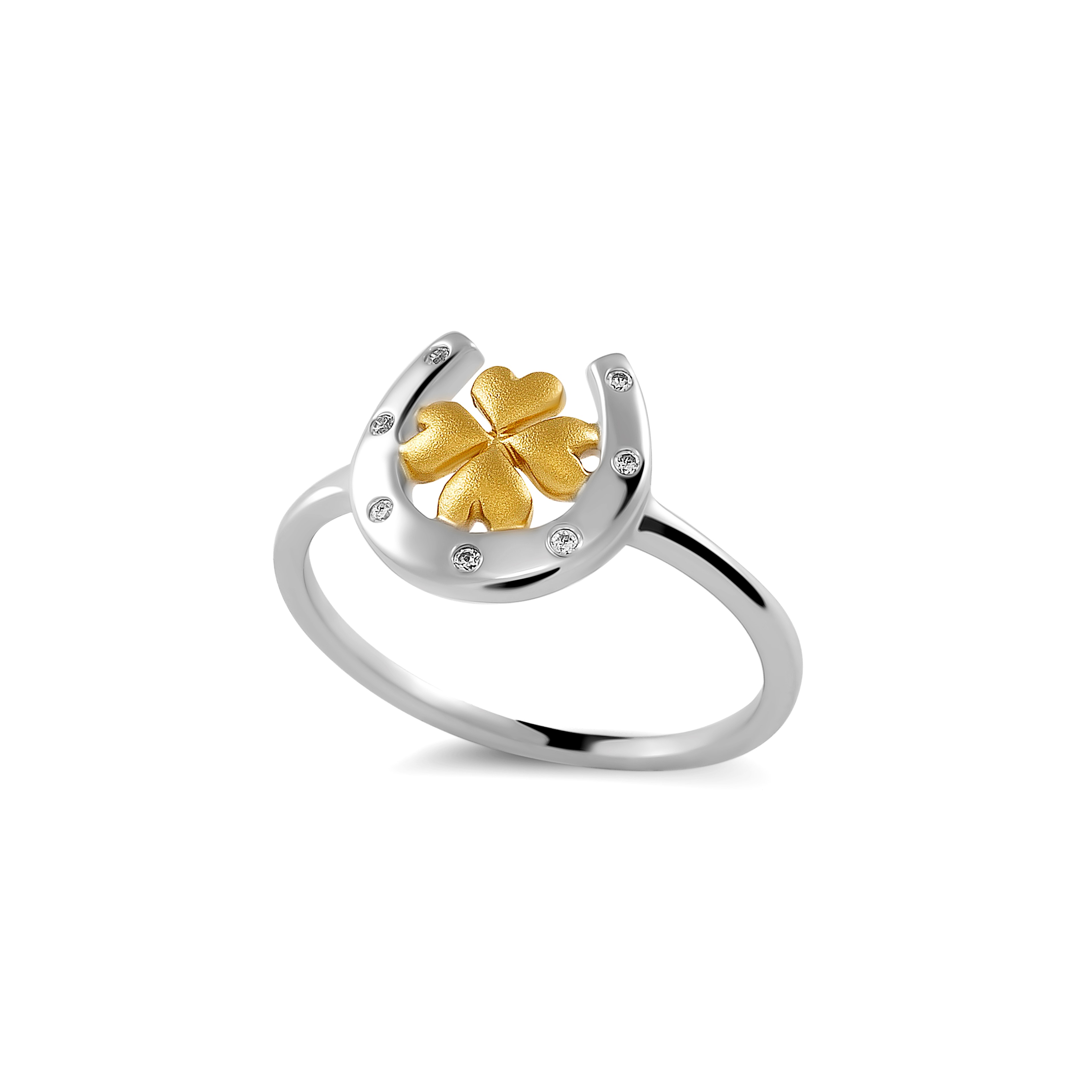 Orphelia „Signature“ Damen-Ring aus 925er Sterlingsilber – Silber/Gold ZR-7517