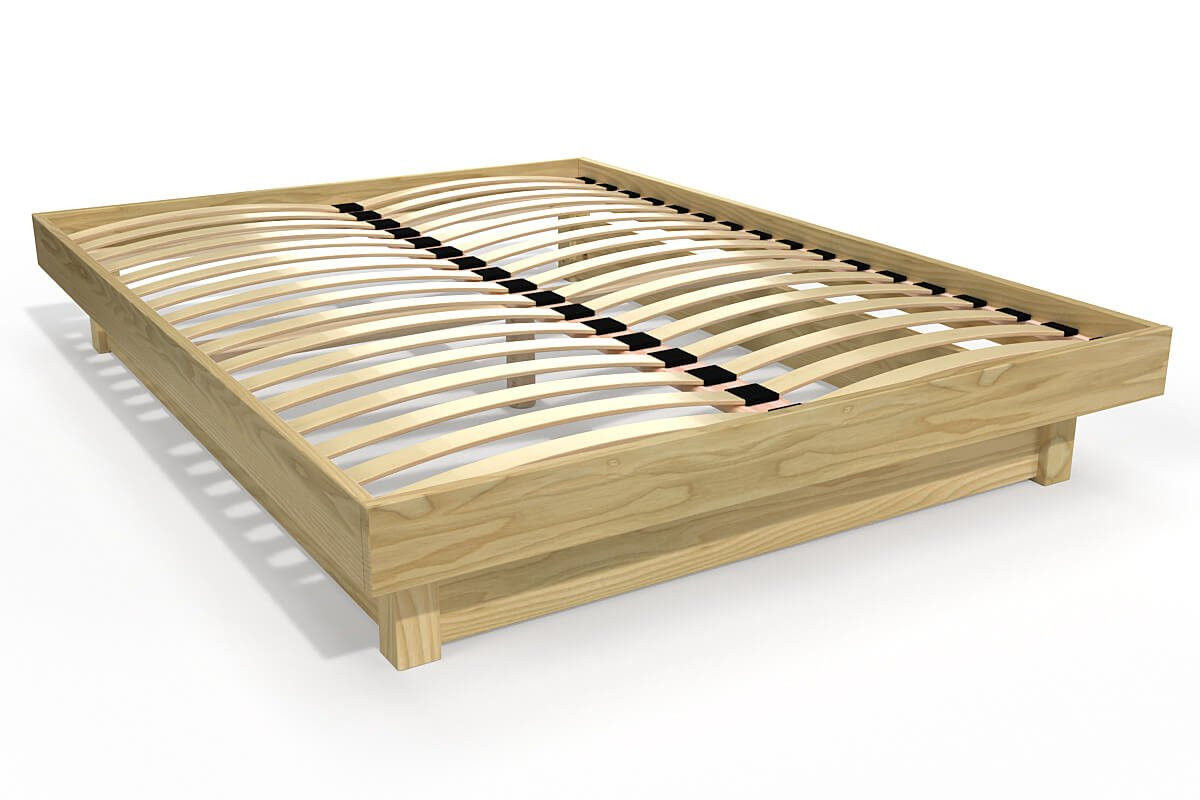 Lit plateforme 160x200 en bois massif - Miel
