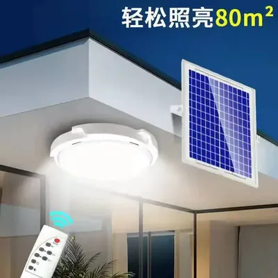 Indoor and Outdoor Remote Control High-power Solar Photovoltaic LED Ceiling Light Corridor Courtyard