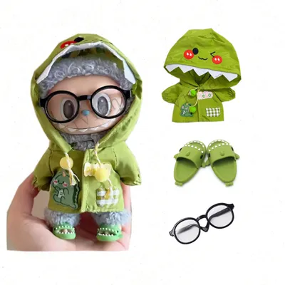 Mini Doll'S Clothes Outfit Accessories For Korea Kpop Exo 15-17cm Labubu Idol V1 V2 Green Yellow