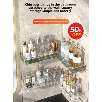 Universal corner shelf light luxury bathroom bathroom desktop organizer vanity wall mounted