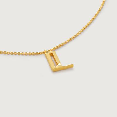 Gold Initial L Chain Necklace