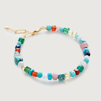 Gold Freedom Multi Gemstone Beaded Bracelet Freedom Stones